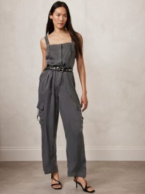 Grey Utility Pocket Detail Jumpsuit