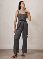 Grey Utility Pocket Detail Jumpsuit