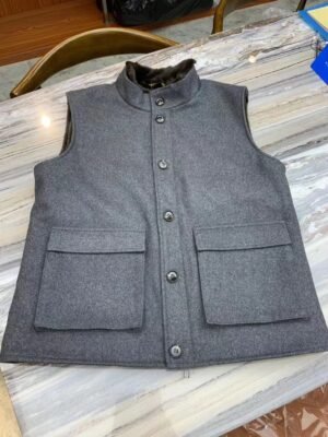 Loro Piana cashmere beaver fur vest