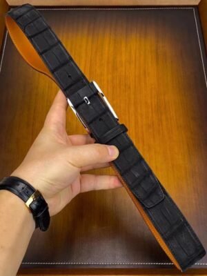 ZILLI Crocodile Leather Belt British Fashion Versatile StyleA whole crocodile belly made without spl