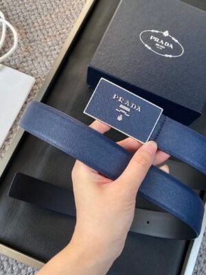 PRADA counter latest model  This reversible waist belt is made of the iconic Saffiano leather on one